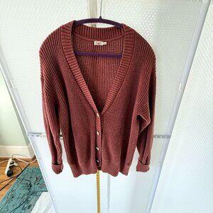 FAHERTY COTTON BLEND V NECK CARDIGAN